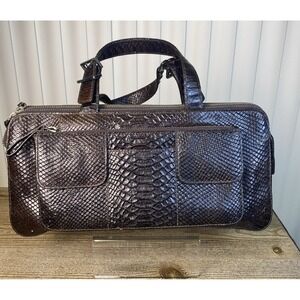 Vintage Hugo Boss Real Python Handbag Brown  Purse